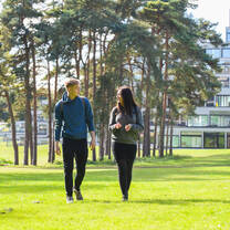UEA students walking through campus