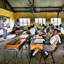 woman teaching classroom