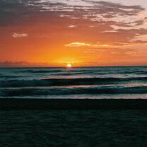 Sunrise on the beach in Broadbeach