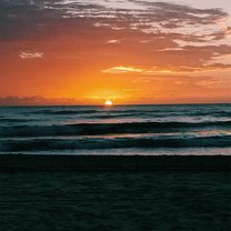Sunrise on the beach in Broadbeach