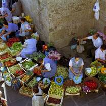Amazing produce at the food market in Santiago