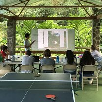 Giving presentations in the beautiful La Fortuna 