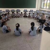 Gracie in the classroom