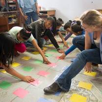A game of Twister on Children's day
