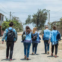 Volunteers leaving SKIP after an afternoon of classes