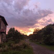 An Ecovillage sunset