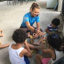 Whether you are doing crafts, playing games or teaching English the students are always having so much fun