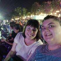 Enjoying Loy Krathong with new friends