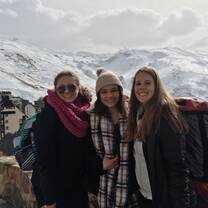 A few of my friends and I in the Sierra Nevada Mountains about a 45 minute bus ride away from Granada!