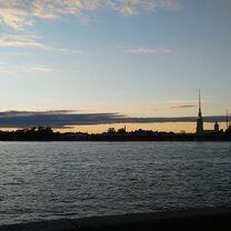 Peter and Paul Fortress, the oldest part of the city, as seen from across the Neva River