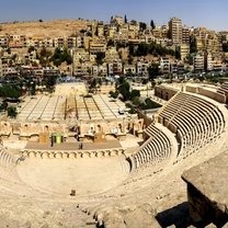 A view of Amman, Jordan, from the top of the Roman Amphitheater