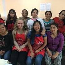  The group of mothers working in the kitchen