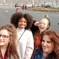 Coworkers on a day trip