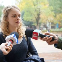 Still shot from my interview with a local news channel