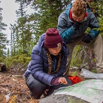 I and a fellow HMI Gap student, as co-leaders of the day, use our skills of navigation to lead the group to our campsite for the day.