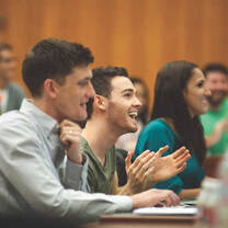 Students in a lecture hall, Berkeley