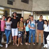 students standing