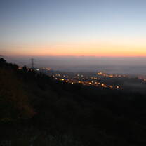 View from QC at dusk