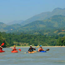 Kayaking course on the river.