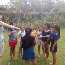 Playing with the children