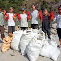 Sustainability work - beach clean up.