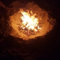 Campfire on the beach