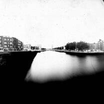 Pinhole photo of the River Liffy from a class excursion.