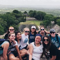 On the top of the Mayan ruins!