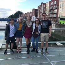Flatmates exploring the city during orientation week
