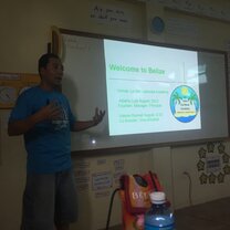Light Lecture meeting an on-site teacher for the students on caye caulker