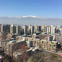 A view of Santiago from Cerro San Cristobal near the city center