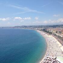 This is the view of the beach in Nice from the top of the Bellanda Tower, Nice was my favourite city of the whole trip.