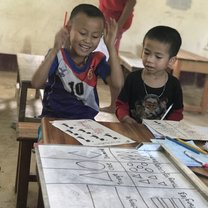 Summer education program with some of the village kiddos 