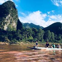 Longtail boat ride on the Nam Ou River