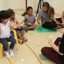 Teaching kids with disabilities.