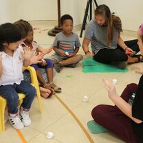 Teaching kids with disabilities.