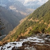 The view from our hike up the Himalays! 