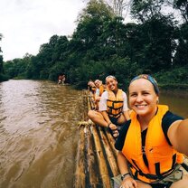Bamboo Rafting down the mighty Mae Tang River
