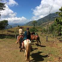 Horseback riding in our down time