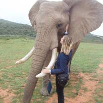girl with elephant