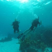 Myself and a fellow volunteer diving in Nicaragua!