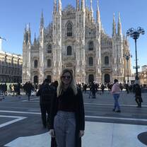 In front of the Duomo in Milan