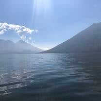 This is the boat ride we took on Lake Atitlan.