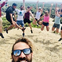 An EcoTeam jumping picture