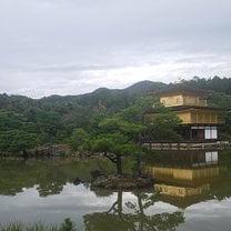A snapshot of the golden temple (Kinkakuji Temple) in Kyoto!