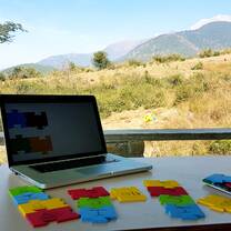 Creating science-education games up in the lovely Himalayas.