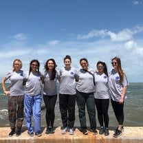 Myself and a few of the other volunteers after our first day of "camp."