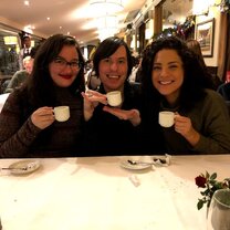 Coffee with some friends at Chez Françoise 