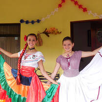 AFS Exchange students participating in Costa Rica cultural event