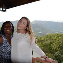 AFS Exchange students smiling in Costa Rica nature
